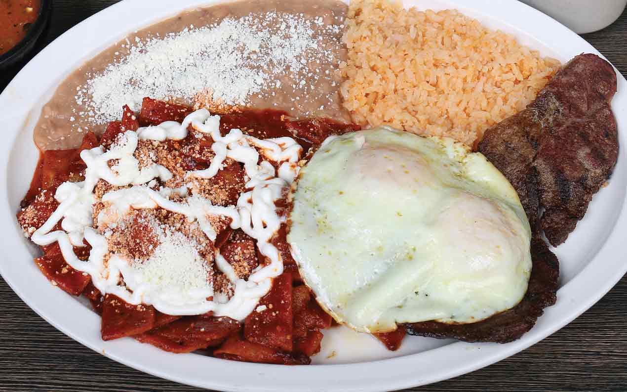 chilaquiles con carne
